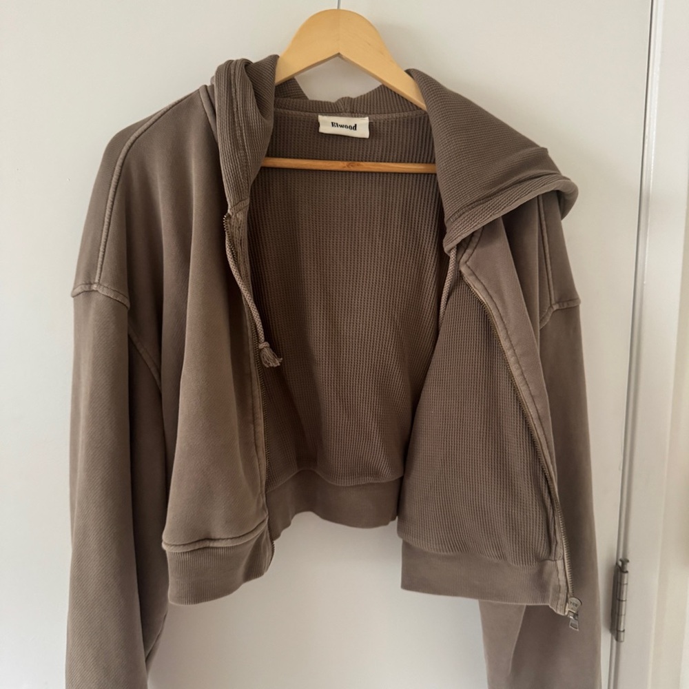Elwood Taupe Cropped Jacket